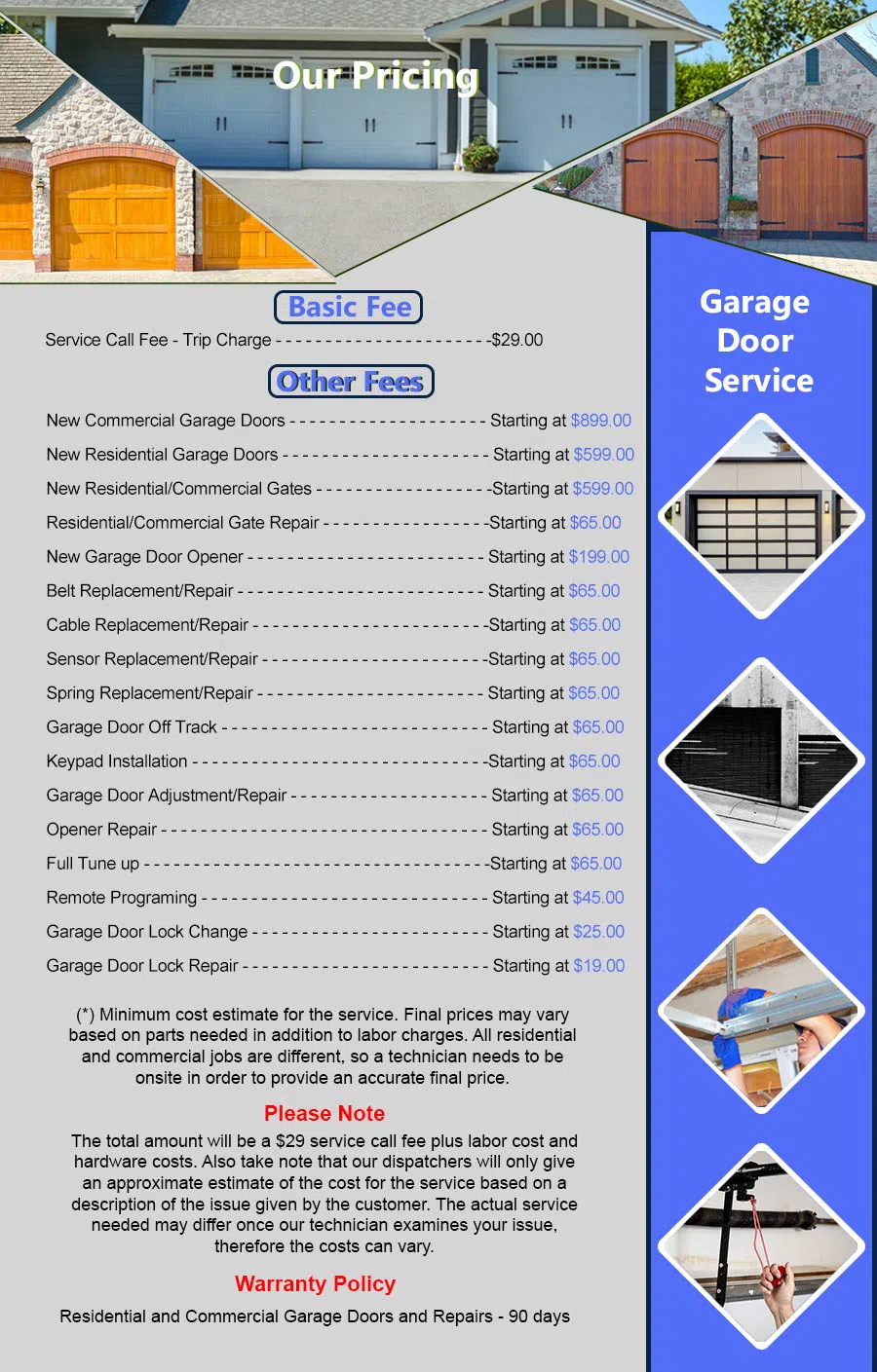 Metro Garage Door Repair Service Roseville, MI 586-580-4267